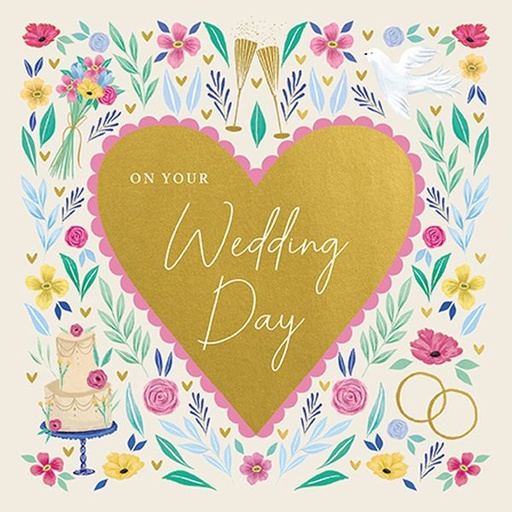 [AL-OC0143] Foil Card- Wedding Day Heart