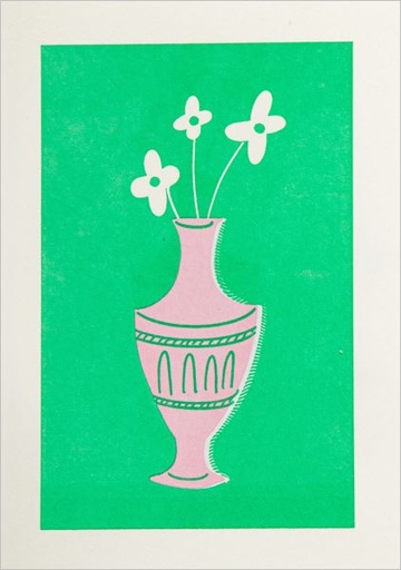 [AV-MC-AP389] Mini Card-Flowers In A Vase