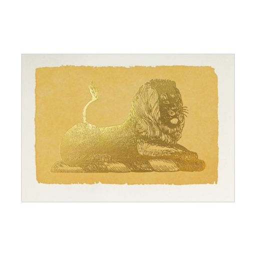 [AV-MC-AP394] Mini Card-Gold Foil Lion