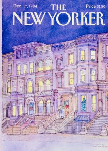 [NY-XC-C089] Card-Holiday Brownstones