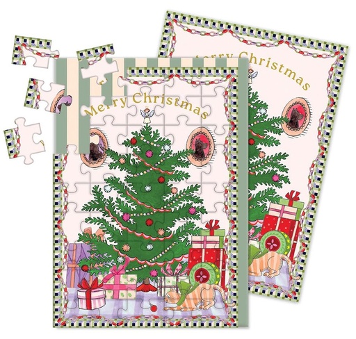 [CK-XCJ-13576] Jigsaw Card-45pc-Christmas Living Room