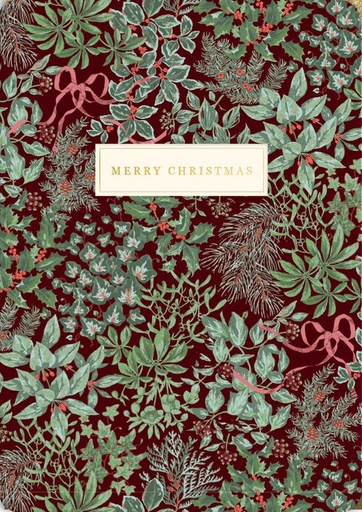 [LA-XC-13508] Foil Card-Holly and Bows