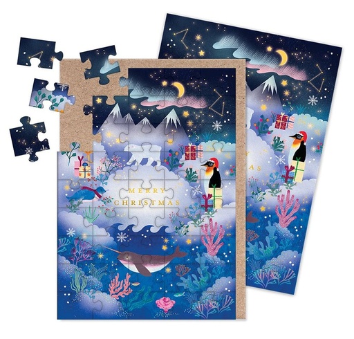 [OD-XCJ-CM13577] Jigsaw Card-45pc-Christmas North Pole