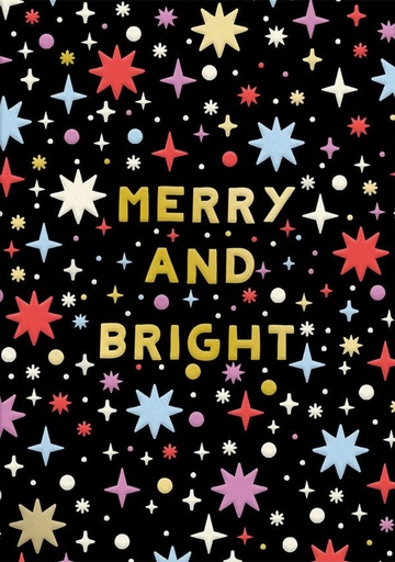 [OD-XC-MEJ12761] Foil Card-Merry And Bright