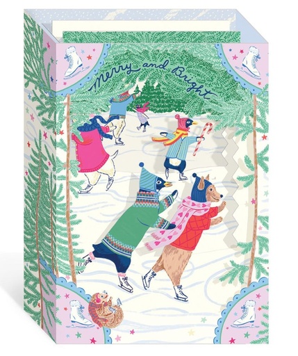 [OD-XCPO-ET13077] 3D Pop-Up Card-Merry and Bright Skating