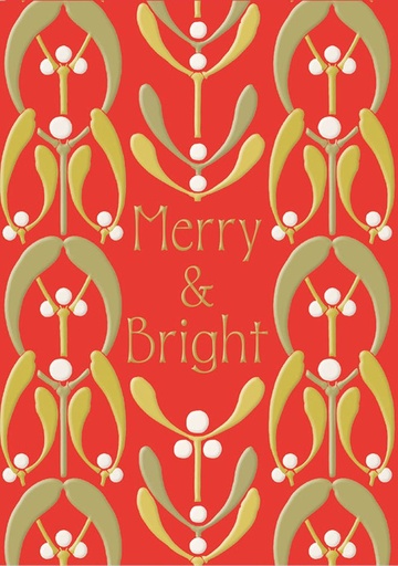 [OD-XC-VA13465] Foil Card-Merry & Bright Mistle Toe