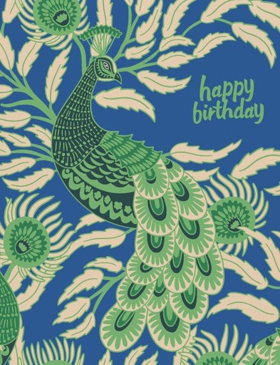[RC-C-ZLL3311] Card-Birthday Peacock