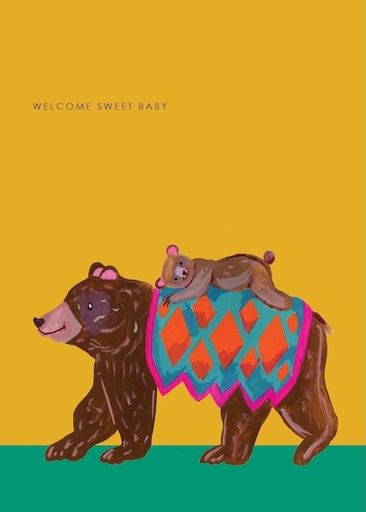 [HC-C-498] Card-Bear New Baby