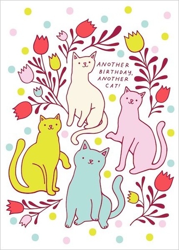 [GT-C-BD520] Card-Another Cat Birthday