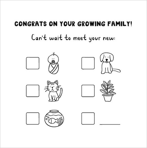 [KW-C-SBA143] Card-Growing Family