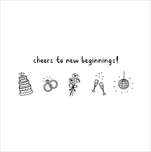 [KW-C-SWD146] Card-Cheers New Beginnings