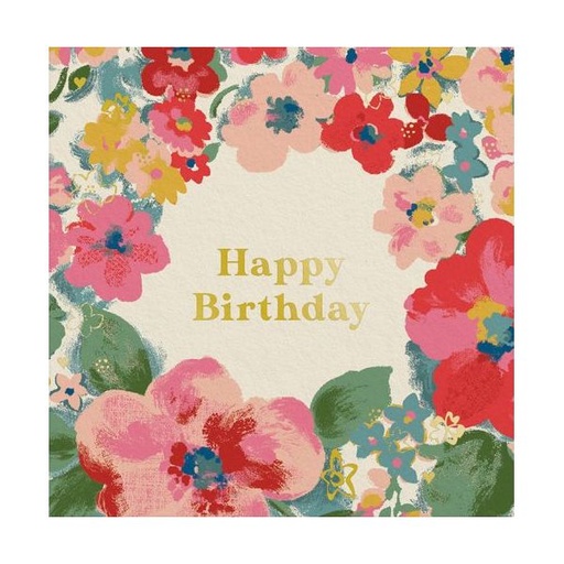 [CK-MC-14279] Mini Foil Card-Floral Birthday
