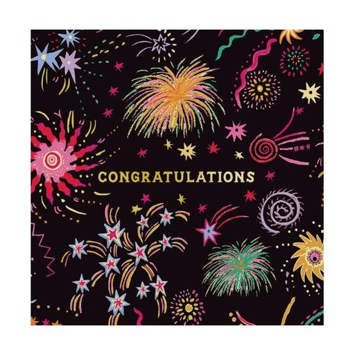 [CK-MC-14287] Cath Kidston Mini Card-Congratulations Fireworks