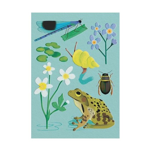 [OD-MC-NDL14358] Mini Embossed Card-Pond