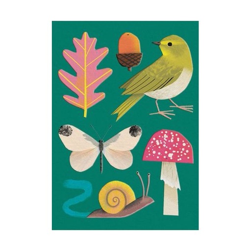 [OD-MC-NDL14359] Mini Embossed Card-Woodland
