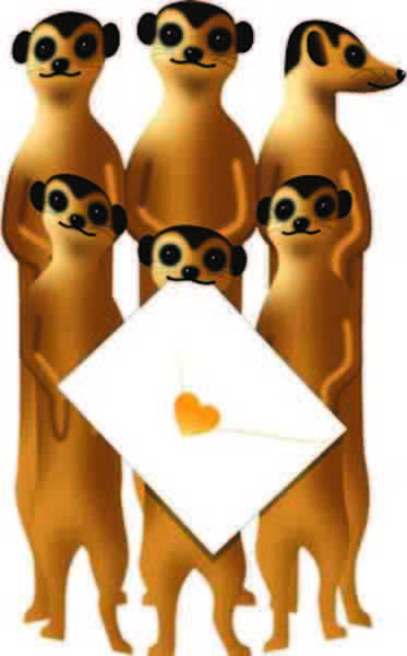 [SD-ME038] 3D Card-Meerkats