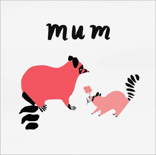 [OD-C-LSH002-SQ] Card-Racoon Mum