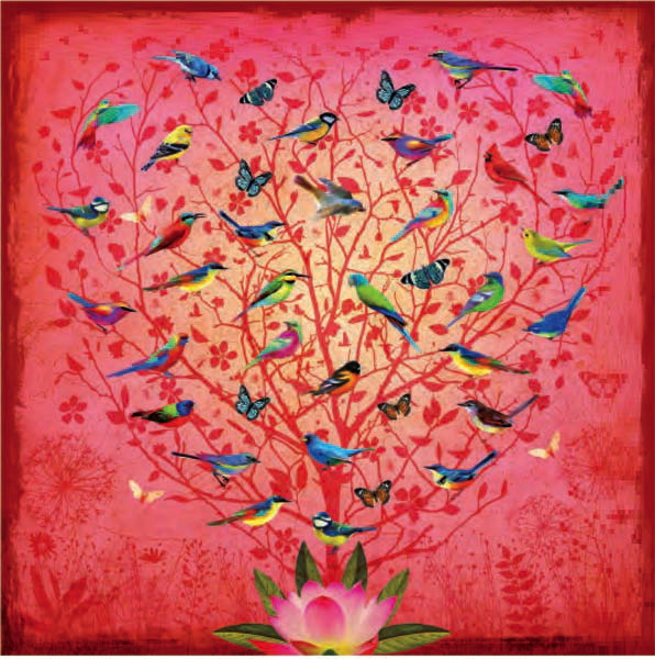 [CD-C-CDP032B-7] Card-Love Birds