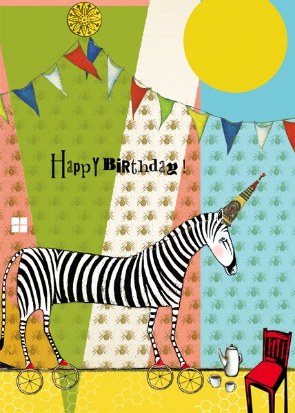 [SB-C-119] Card-Zebra 