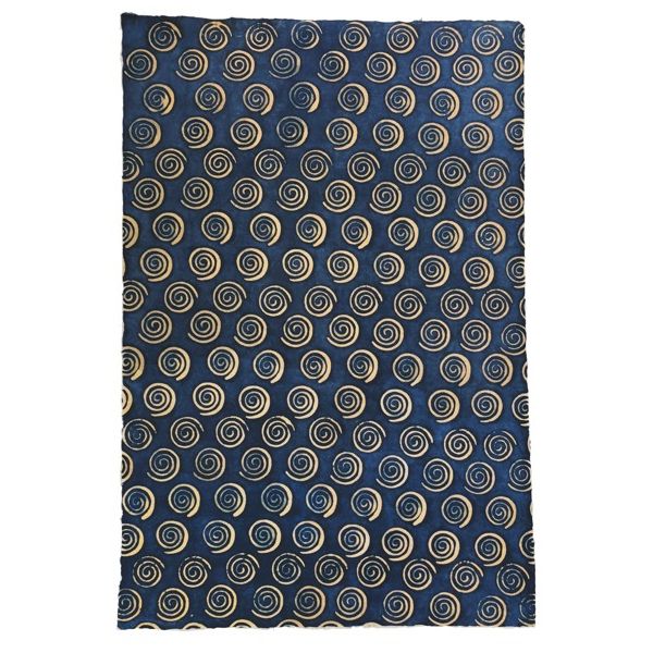 [GI-GSM155-52] Wrap-Batik Spiral Navy