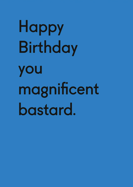[OD-C-TP3393] Card-Birthday Magnificent Bastard