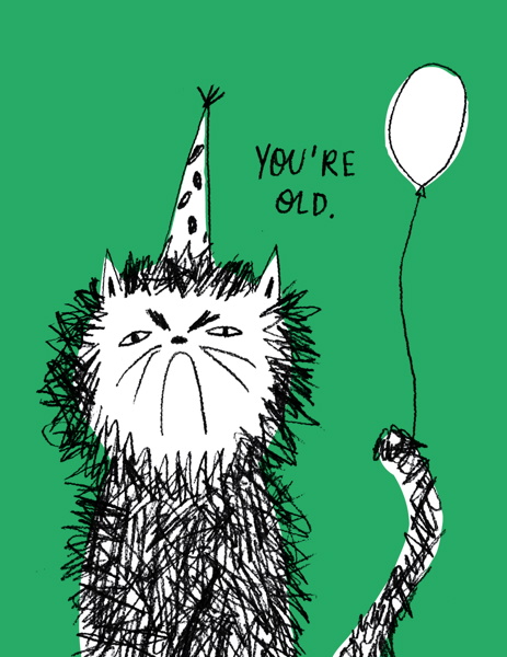 [BB-C-0128] Card-Snitty Kitty Birthday