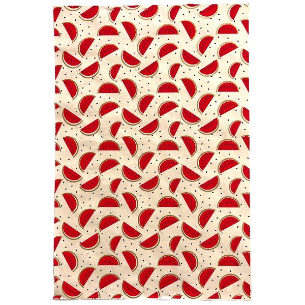 [GI-GSP521-02] Wrap-Watermelon Gold Red Black On Natural