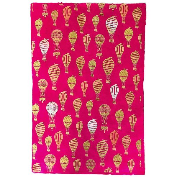 [GI-GSP519-12] Wrap-Hot Air Balloon Metallic On Magenta
