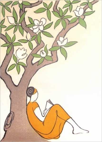 [CD-C-WPA015-1] Card-Magnolia Tree