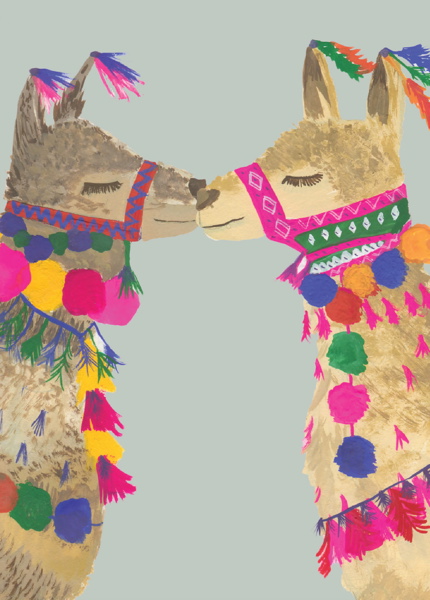 [HC-C-084] Card-Love Llamas
