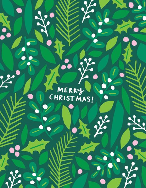 [BB-XC-0632] Card-Mistletoe & Holly
