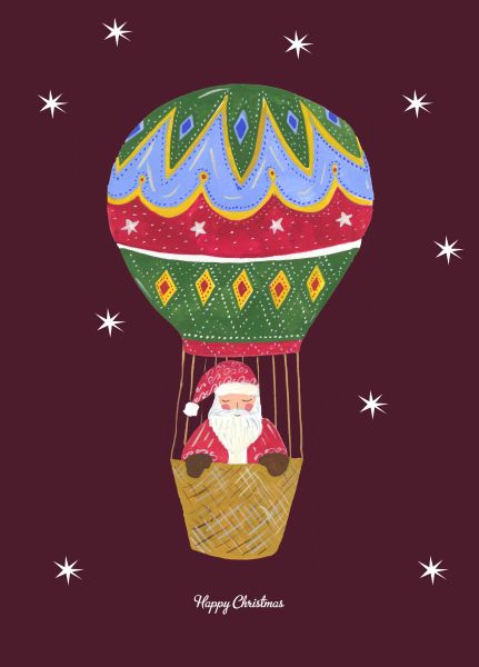 [HC-XC-198] Card-Santa In Balloon