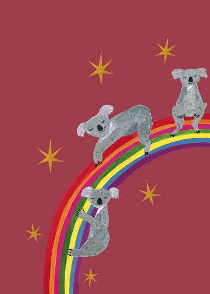[HC-C-273] Card-Koalas On Rainbow 
