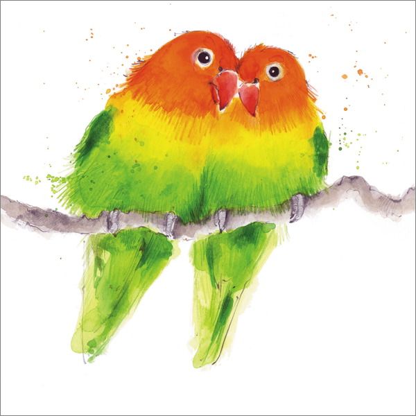 [GB-C-AM0101] Card-Love Birds