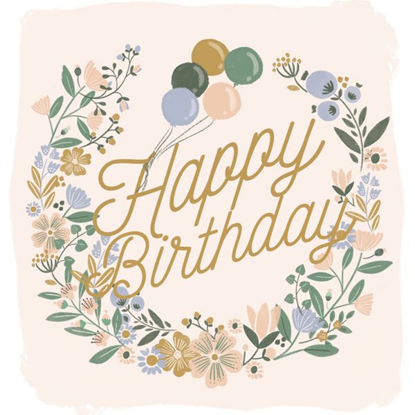 [AM-SG1304] Foil Card-Birthday Wreath