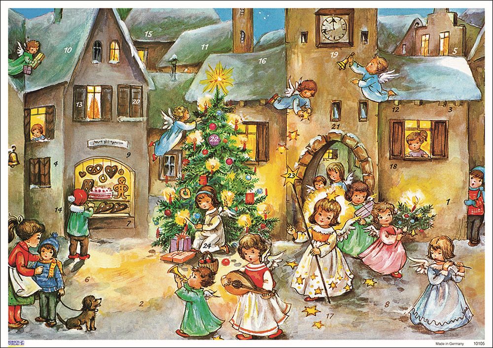 [KV-XCAL-4-10105] Advent Cal-Poster-Angel with Wand