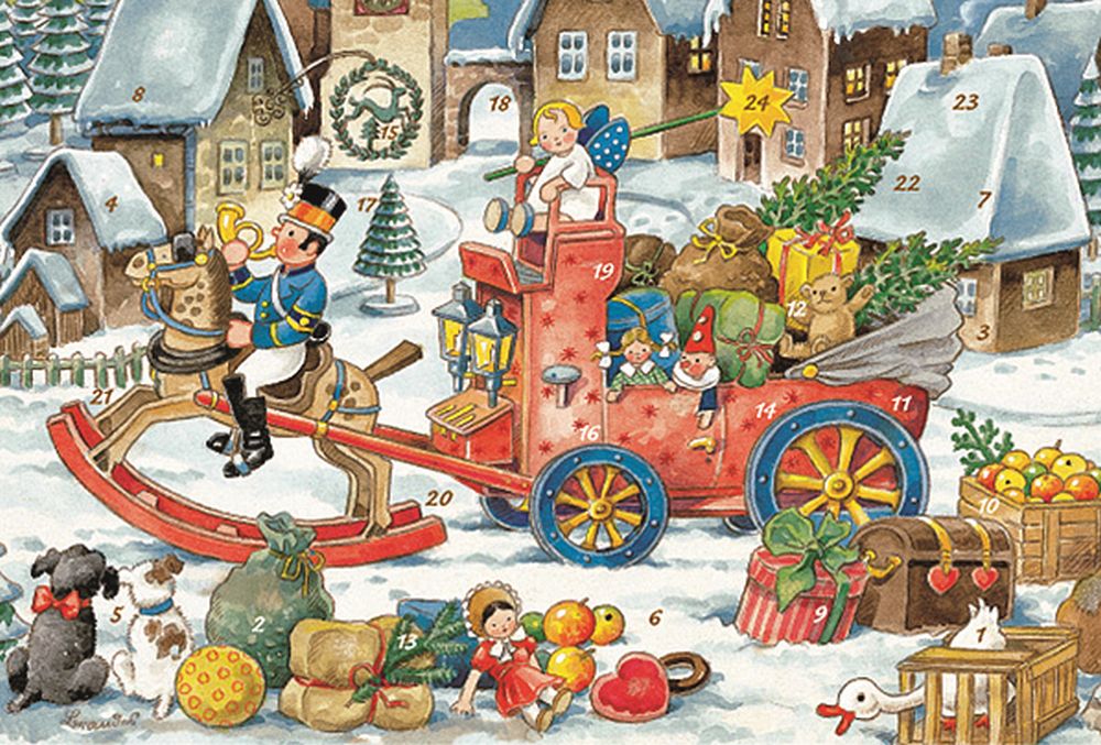 [KV-XCAL-6-12287] Advent Cal-Card-Postillion