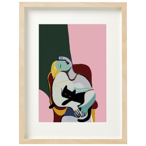 [NG-LW-027] Art Print-Pablo Cat Lady