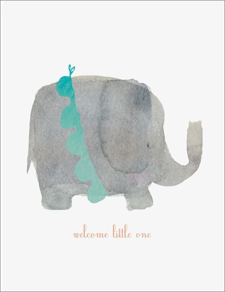 [EF-C-BA0503] Card-Welcome Elephant
