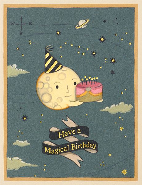 [JJ-C-009] Foil Card-Moon Cake Birthday