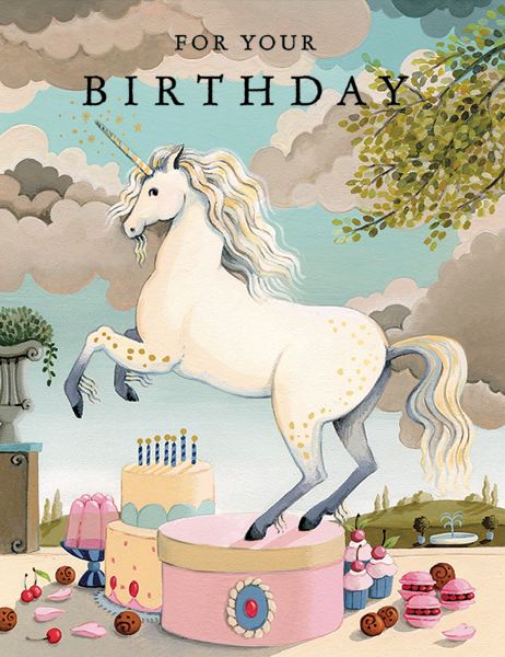 [JJ-C-098] Foil Card-Unicorn Birthday