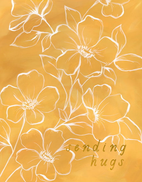 [OC-C-200707] Foil Card-Golden Poppy Hugs