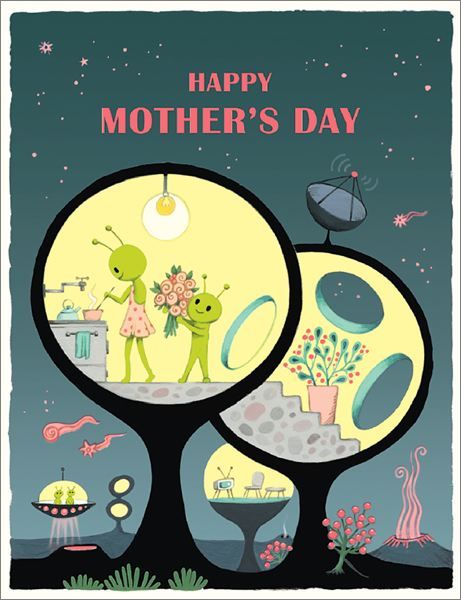 [JJ-CMD-116] Card-Mother's Day Aliens