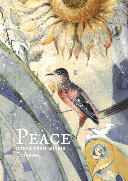[SB-C-358] Card-Red Bird Peace