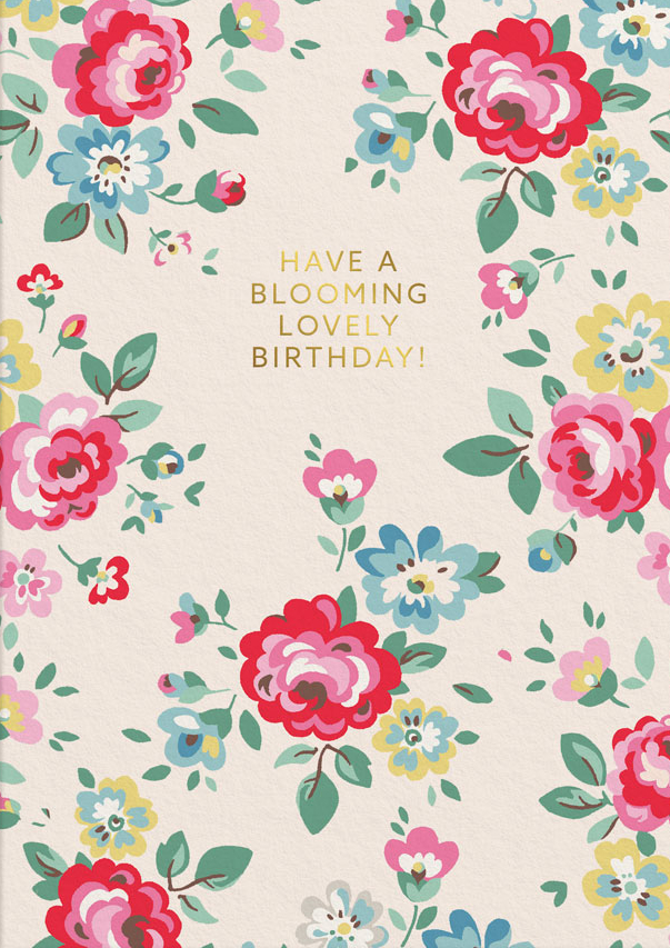 [CK-C-5482] Cath Kidston Foil Card-Blooming Lovely Birthday