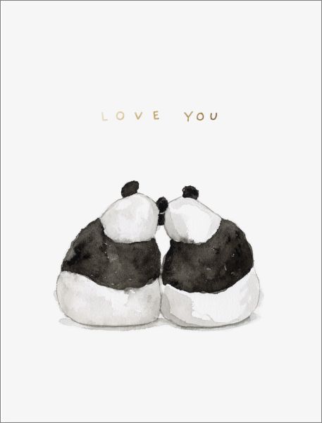 [EF-C-JB0366] Foil Card-Panda Pair