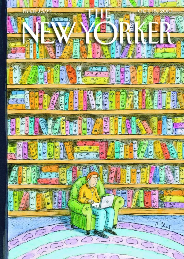 [NY-C-C008] Card-Laptop In A Library