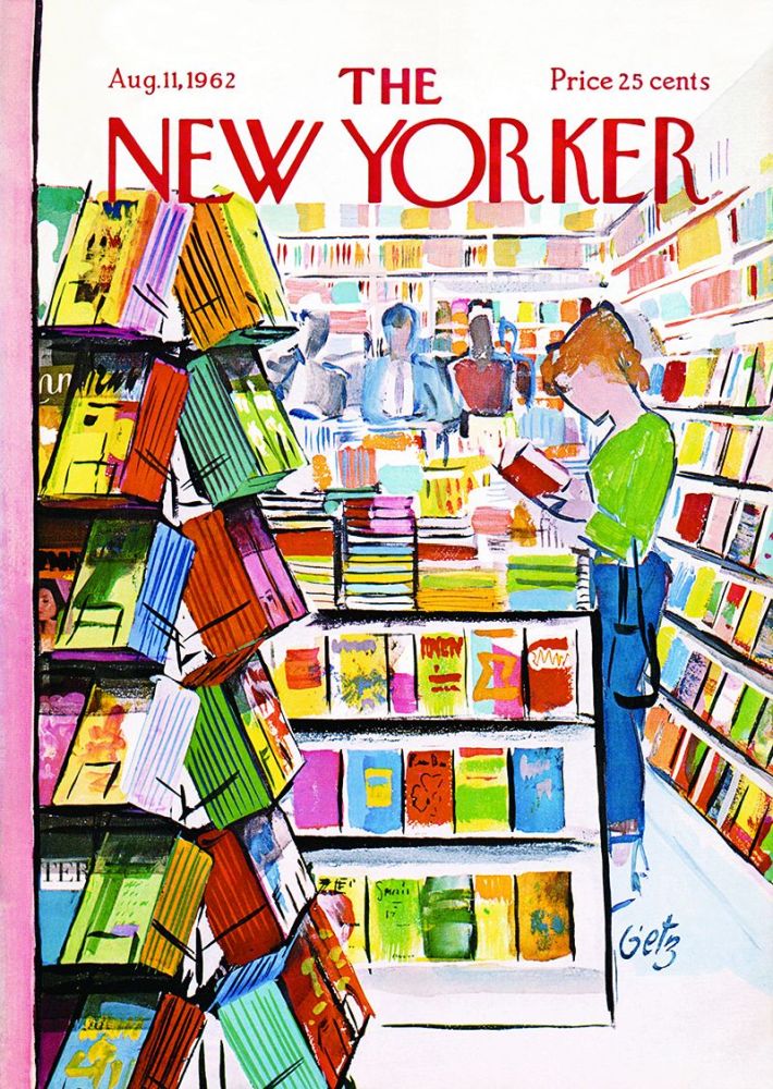 [NY-C-C069] Card-Bookstore Browsing