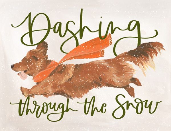 [OC-XC-200693] Card-Dashing Dog