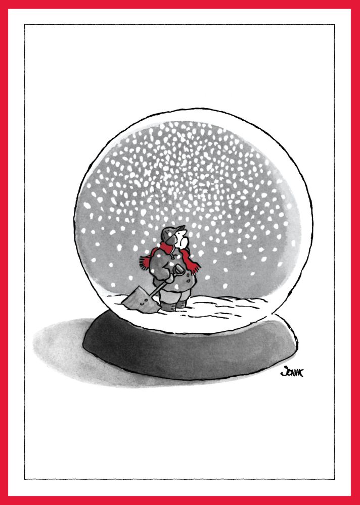 [NY-XC-A087] Card-Man In Snowglobe